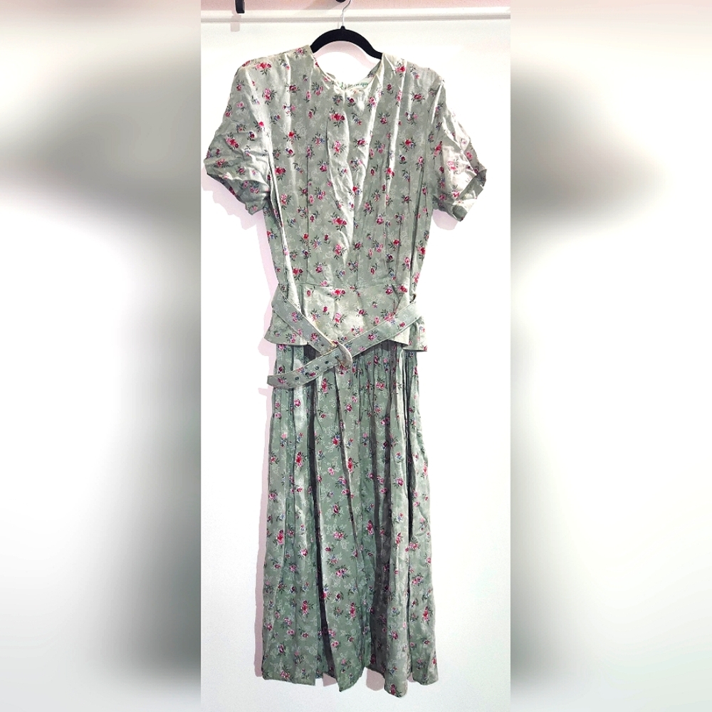 VTG Willow Ridge Prarie Dress w/ Belt Sz 14